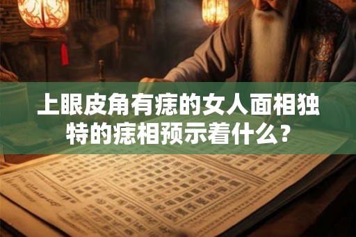 上眼皮角有痣的女人面相独特的痣相预示着什么? 上眼皮角有痣的女人面相独特的痣相预示着什么?