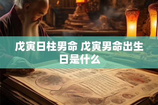 戊寅日柱男命 戊寅男命出生日是什么