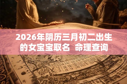 2026年阴历三月初二出生的女宝宝取名  命理查询