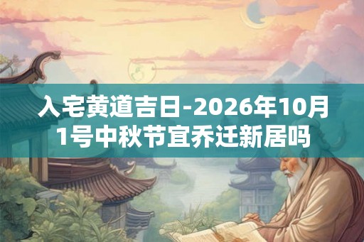 入宅黄道吉日-2026年10月1号中秋节宜乔迁新居吗