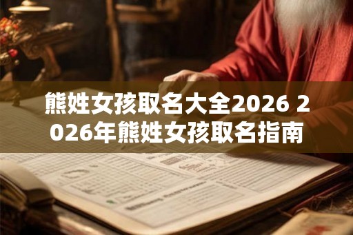 熊姓女孩取名大全2026 2026年熊姓女孩取名指南