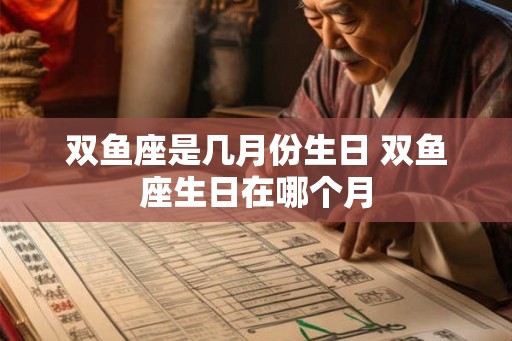 双鱼座是几月份生日 双鱼座生日在哪个月