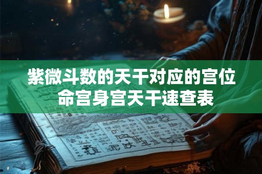 紫微斗数的天干对应的宫位  命宫身宫天干速查表