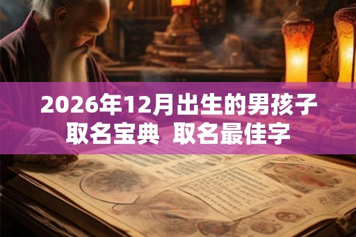 2026年12月出生的男孩子取名宝典  取名最佳字