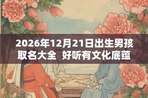 2026年12月21日出生男孩取名大全 好听有文化底蕴的名字 2026年12月21日出生男孩取名大全 好听有文化底蕴的名字