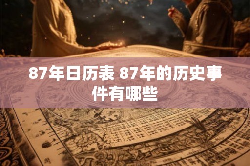 87年日历表 87年的历史事件有哪些