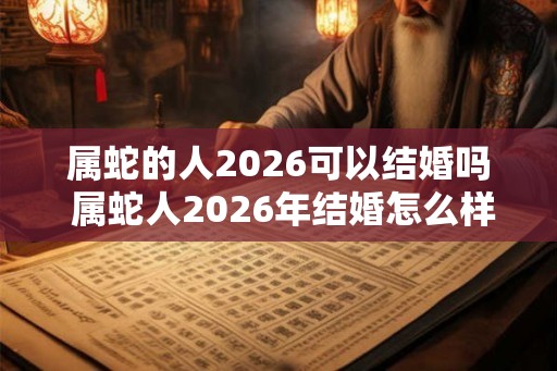 属蛇的人2026可以结婚吗 属蛇人2026年结婚怎么样