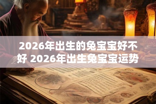 2026年出生的兔宝宝好不好 2026年出生兔宝宝运势