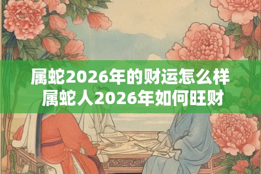 属蛇2026年的财运怎么样 属蛇人2026年如何旺财