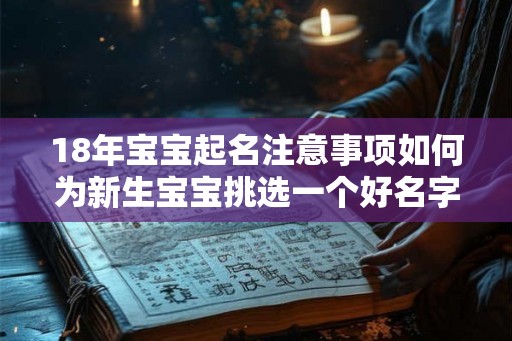 18年宝宝起名注意事项如何为新生宝宝挑选一个好名字？