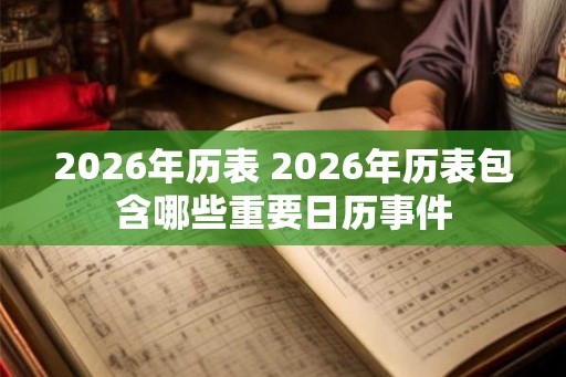 2026年历表 2026年历表包含哪些重要日历事件