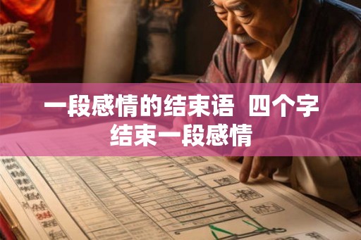 一段感情的结束语  四个字结束一段感情