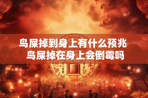 鸟屎掉到身上有什么预兆  鸟屎掉在身上会倒霉吗