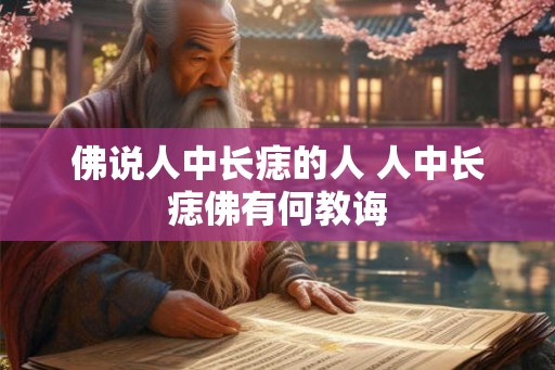 佛说人中长痣的人 人中长痣佛有何教诲