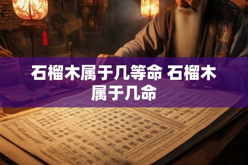 石榴木属于几等命 石榴木属于几命
