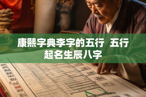康熙字典李字的五行  五行起名生辰八字