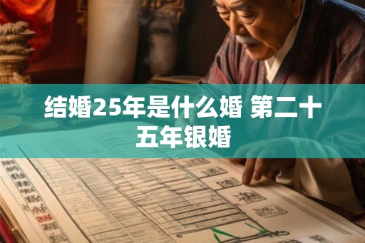 结婚25年是什么婚 第二十五年银婚