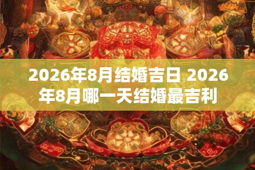2026年8月结婚吉日 2026年8月哪一天结婚最吉利