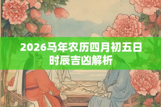 2026马年农历四月初五日时辰吉凶解析 2026马年农历四月初五日时辰吉凶解析