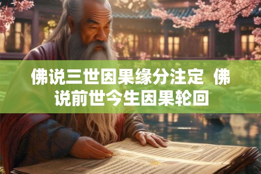 佛说三世因果缘分注定 佛说前世今生因果轮回 佛说三世因果缘分注定 佛说前世今生因果轮回