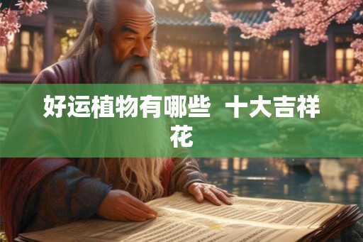好运植物有哪些  十大吉祥花