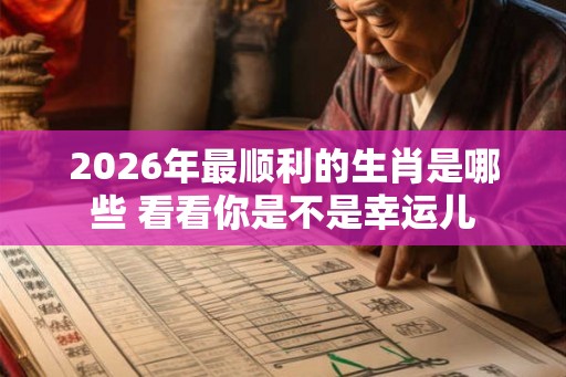 2026年最顺利的生肖是哪些 看看你是不是幸运儿 2026年最顺利的生肖是哪些 看看你是不是幸运儿