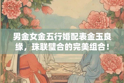 男金女金五行婚配表金玉良缘，珠联璧合的完美组合！