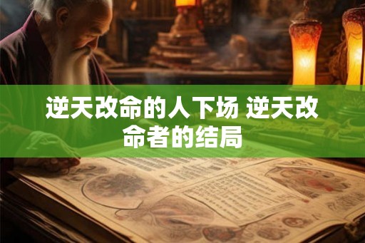 逆天改命的人下场 逆天改命者的结局 逆天改命的人下场 逆天改命者的结局