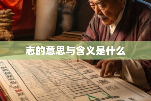 志的意思与含义是什么