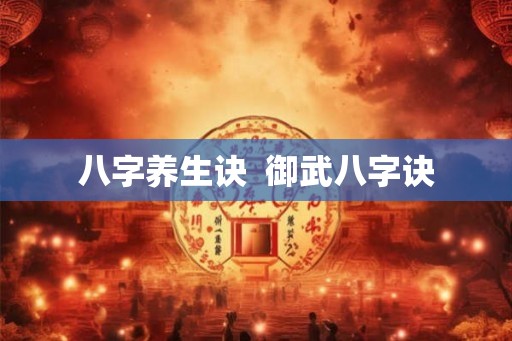 八字养生诀  御武八字诀