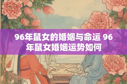 96年鼠女的婚姻与命运 96年鼠女婚姻运势如何 96年鼠女的婚姻与命运 96年鼠女婚姻运势如何