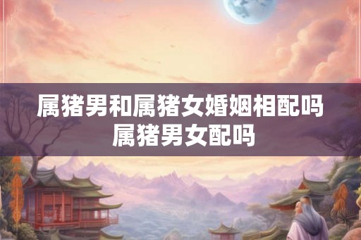 属猪男和属猪女婚姻相配吗 属猪男女配吗 属猪男和属猪女婚姻相配吗 属猪男女配吗