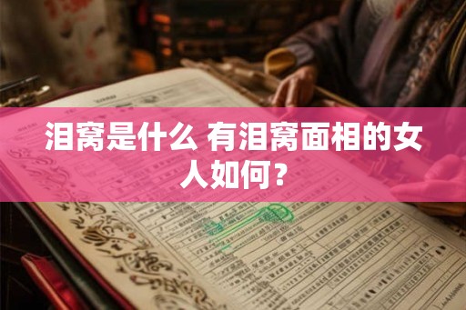 泪窝是什么 有泪窝面相的女人如何？