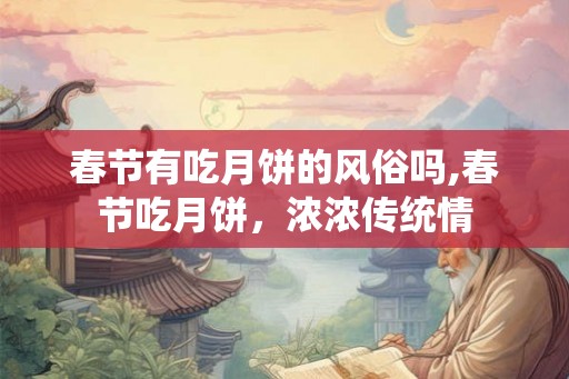 春节有吃月饼的风俗吗,春节吃月饼,浓浓传统情 春节有吃月饼的风俗吗,春节吃月饼,浓浓传统情