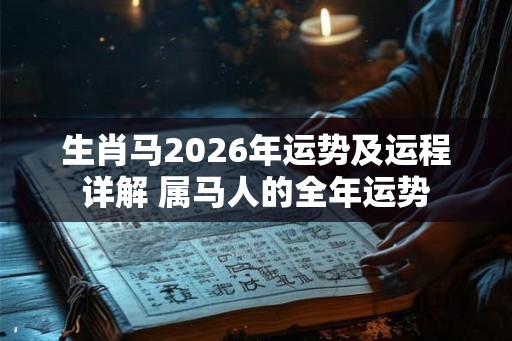 生肖马2026年运势及运程详解 属马人的全年运势