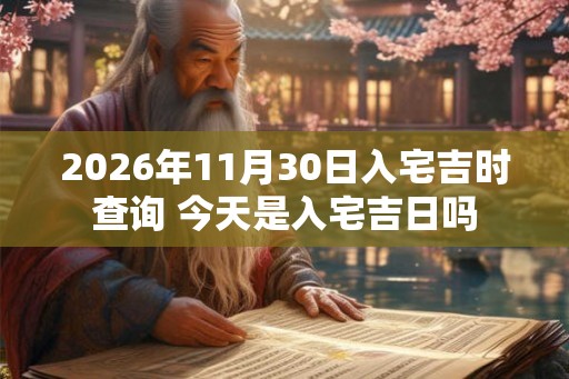 2026年11月30日入宅吉时查询 今天是入宅吉日吗