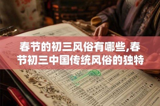 春节的初三风俗有哪些,春节初三中国传统风俗的独特魅力