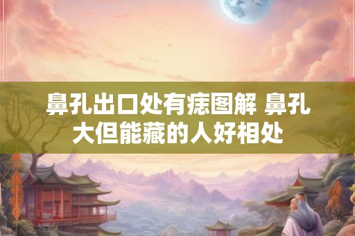 鼻孔出口处有痣图解 鼻孔大但能藏的人好相处