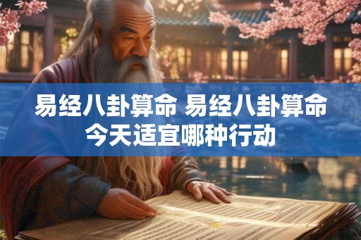 易经八卦算命 易经八卦算命今天适宜哪种行动