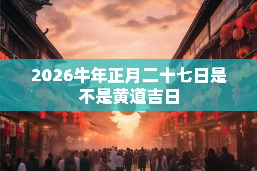 2026牛年正月二十七日是不是黄道吉日 2026牛年正月二十七日是不是黄道吉日