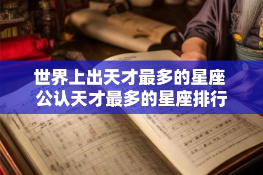 世界上出天才最多的星座 公认天才最多的星座排行
