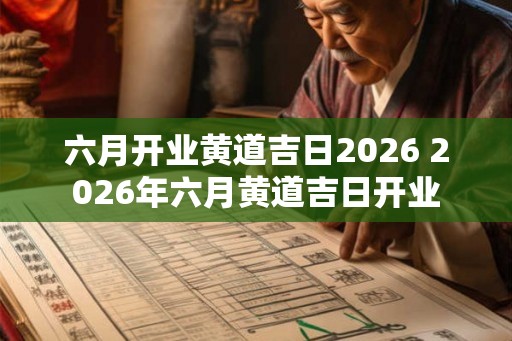六月开业黄道吉日2026 2026年六月黄道吉日开业 六月开业黄道吉日2026 2026年六月黄道吉日开业