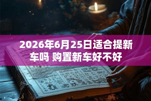 2026年6月25日适合提新车吗 购置新车好不好 2026年6月25日适合提新车吗 购置新车好不好