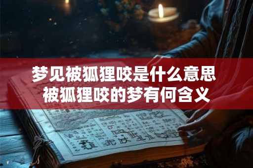梦见被狐狸咬是什么意思 被狐狸咬的梦有何含义