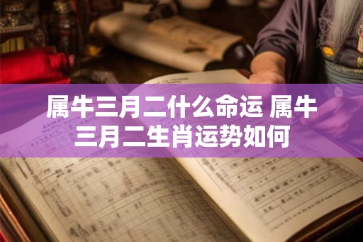 属牛三月二什么命运 属牛三月二生肖运势如何 属牛三月二什么命运 属牛三月二生肖运势如何