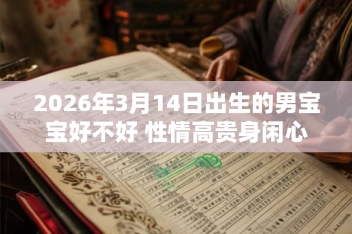 2026年3月14日出生的男宝宝好不好 性情高贵身闲心直