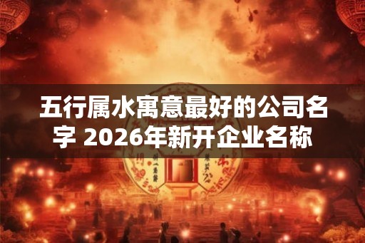 五行属水寓意最好的公司名字 2026年新开企业名称