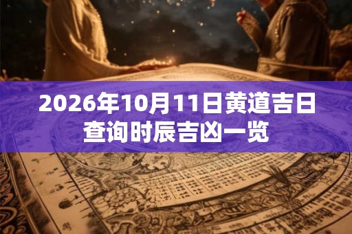 2026年10月11日黄道吉日查询时辰吉凶一览