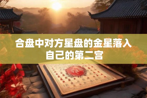 合盘中对方星盘的金星落入自己的第二宫