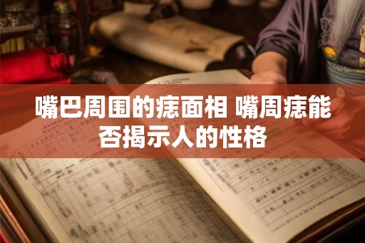 嘴巴周围的痣面相 嘴周痣能否揭示人的性格
